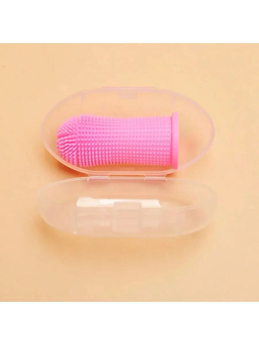 Silicone Pet Finger Toothbrush – Gentle Dental Cleaning for Dogs & Cats