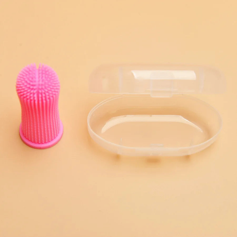 Silicone Pet Finger Toothbrush – Gentle Dental Cleaning for Dogs & Cats