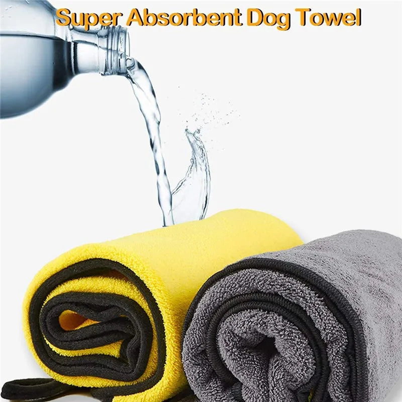 Pet Bath Towel – Soft Microfiber Quick-Dry Towel for Dogs & Cats (Highly Absorbent)