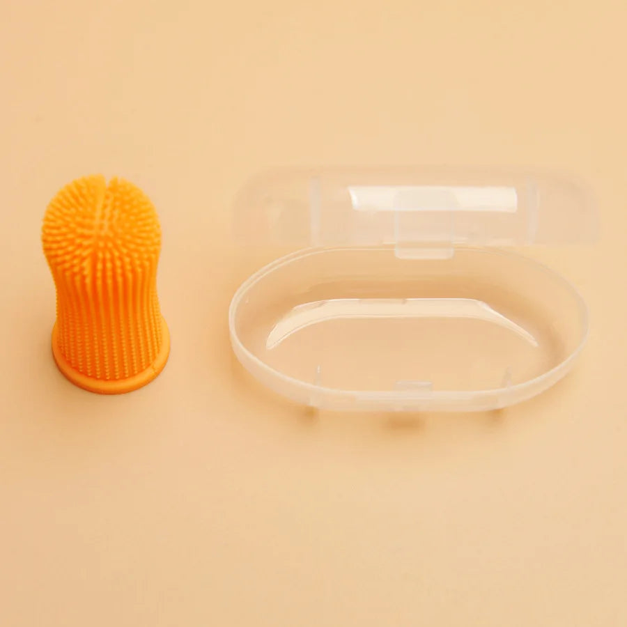 Silicone Pet Finger Toothbrush – Gentle Dental Cleaning for Dogs & Cats