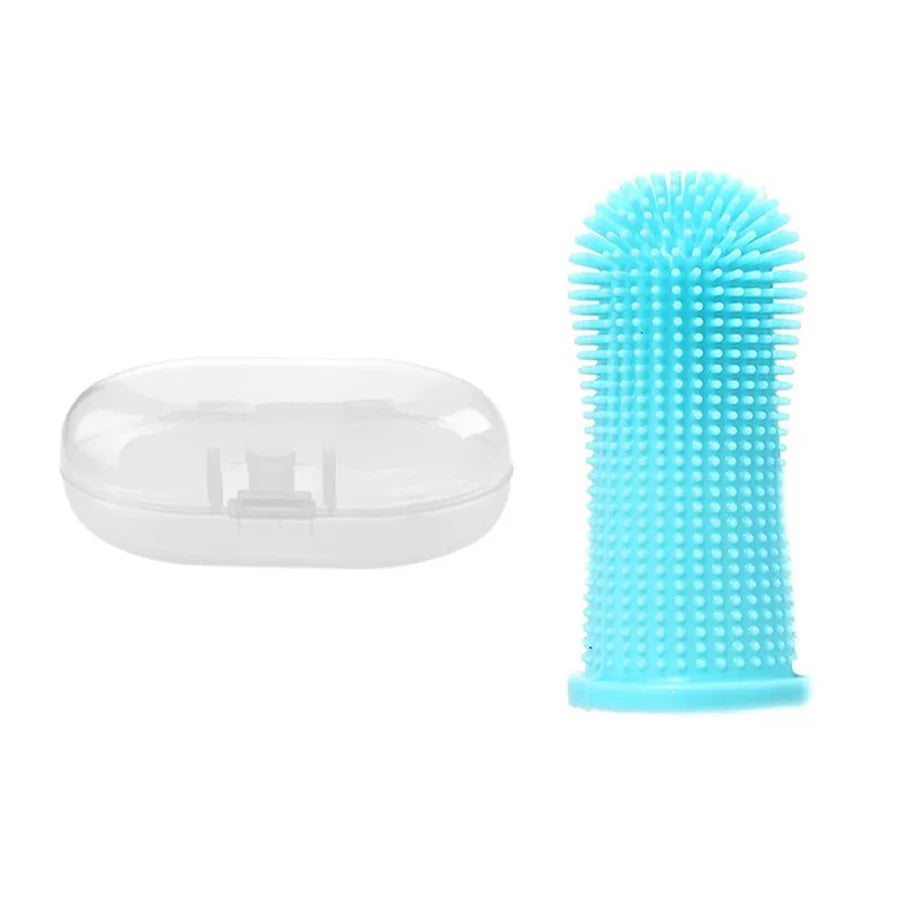 Silicone Pet Finger Toothbrush – Gentle Dental Cleaning for Dogs & Cats