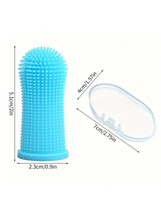 Silicone Pet Finger Toothbrush – Gentle Dental Cleaning for Dogs & Cats