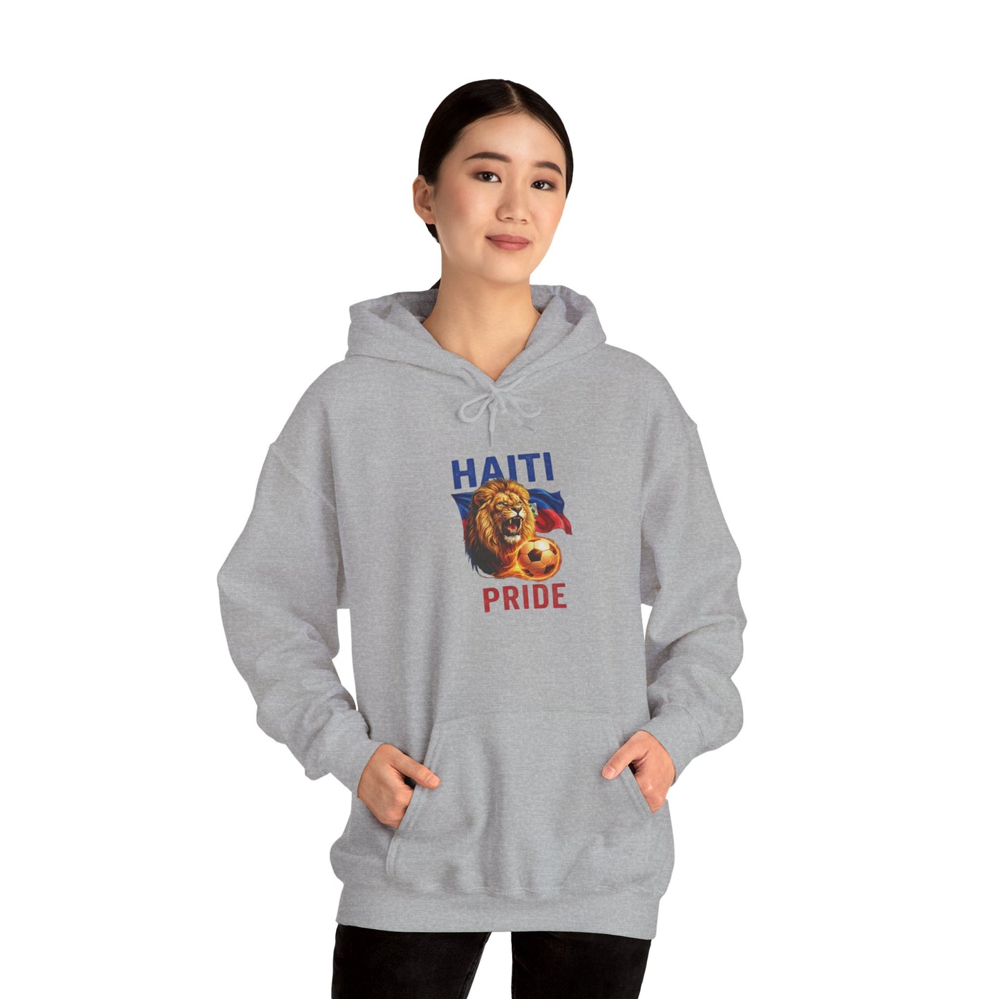 Haiti Pride Hoodie — Lion & Flag Graphic Pullover