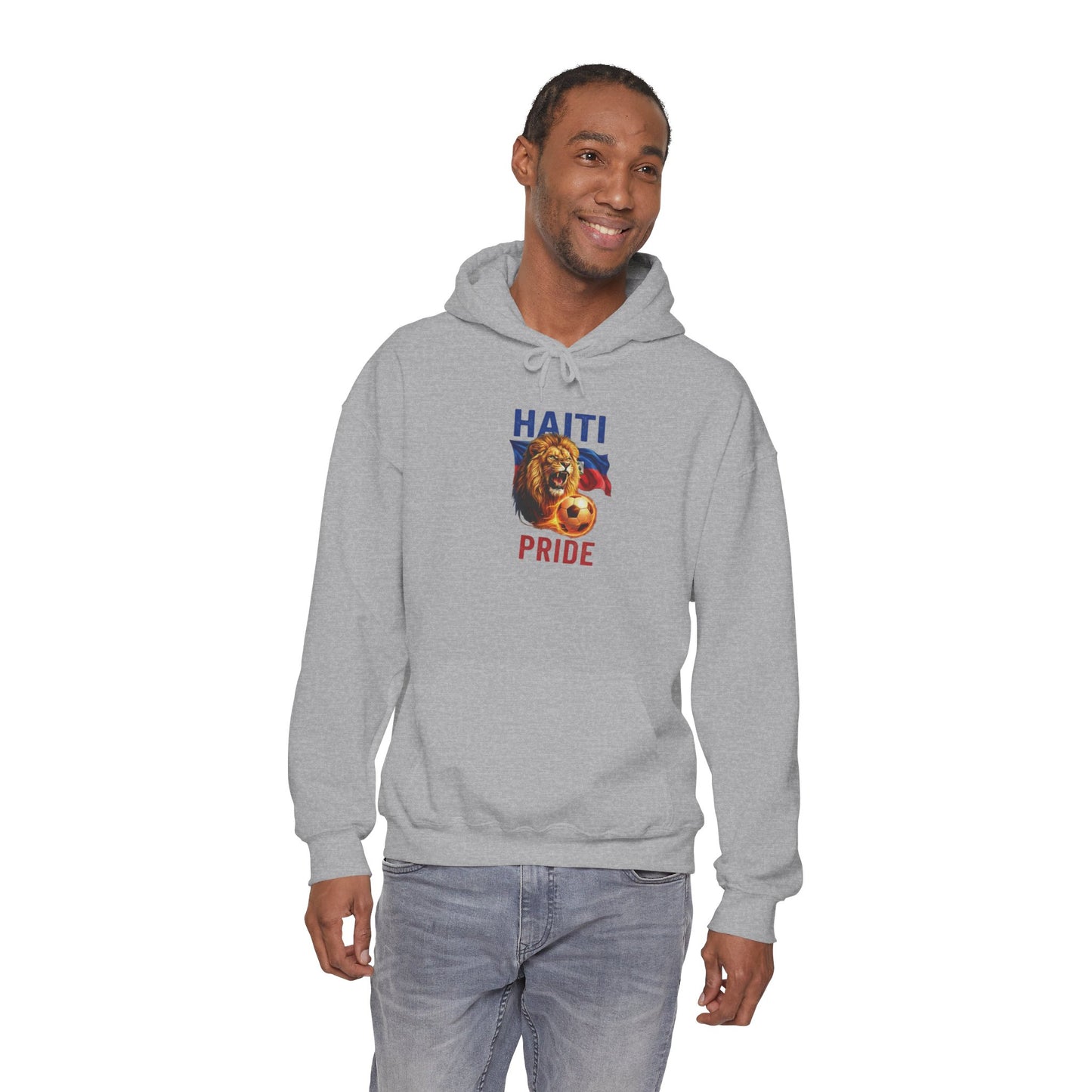 Haiti Pride Hoodie — Lion & Flag Graphic Pullover