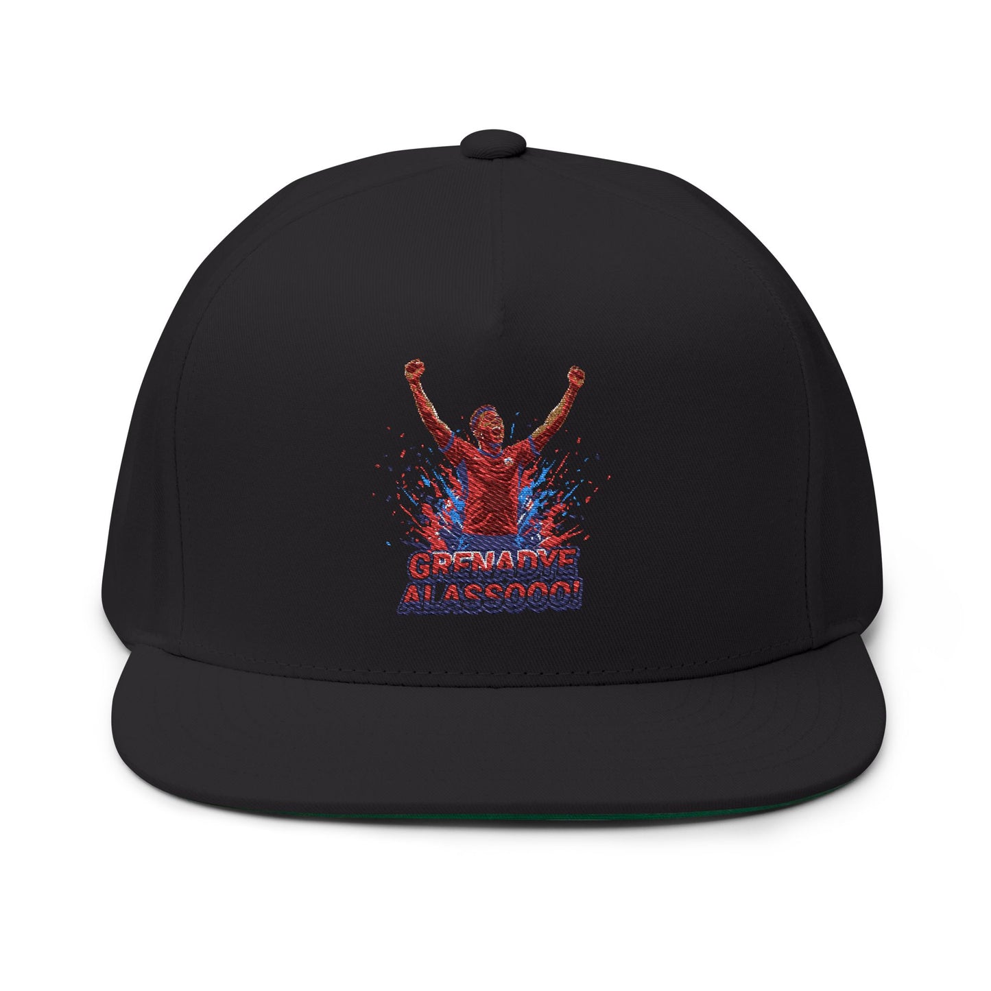 Champion Fan Flat Bill Cap — 'Grenadye Alassooo'